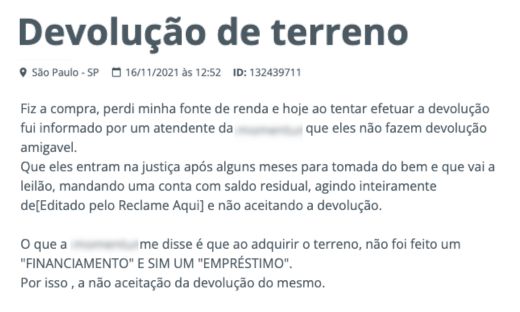 comprei um terreno e quero devolver-2